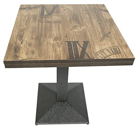 Mesa de bar cuadrada mesa de bistro, Mesa de Bar, Mesa Alta para Cocina con diseño Industrial, Mueble recibidor Minimalista, Mobiliario de Interior para bistró Estilo Vintage-60*60*75cm (retro)