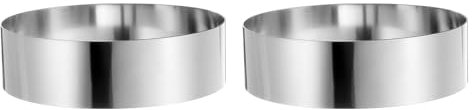 sourcing map 2PCS Round Cake Ring 7 x 2 Inch Seamless Stainless Steel Pastry Mousse Dessert Ring Mirror Coating for Baking Cooking Making Tool