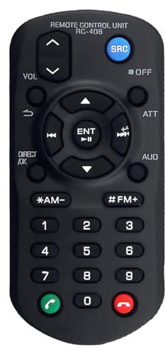 Telecomando di ricambio RC-406 per ricevitore CD Kenwood KDC-100UBs KMM-BT322 KMM-BT222U KMR-M322BT KMM-BT322U KMM-BT240U KMR-D358 KDC-1010U KDC-100UR KDC-BT778hD KDC-BT378hD 8U KDC-BT. 360U