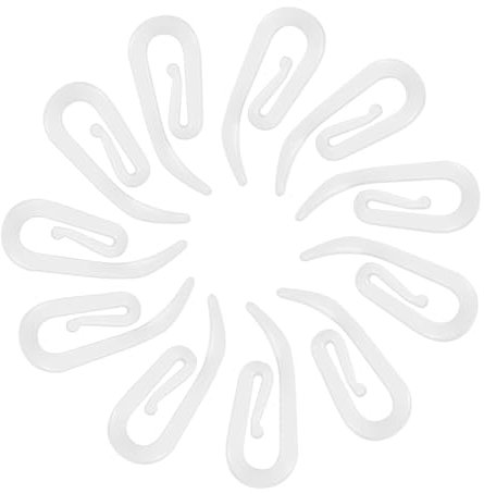 YOURKAY Ganci per Tende, Ganci per Tende Scorrevoli,100 Pezzi Ganci per Tende Senza Bucare, Ganci Adesivi per Tende in Plastica Bianca,Adatto per Tende, Tende da Doccia e Tende per Porte