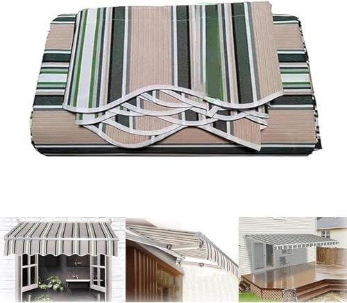 Tenda da sole impermeabile retrattile in tessuto di poliestere con protezione UV, per esterni, veranda, porta, finestra, tenda da sole (4,5 x 3 m)