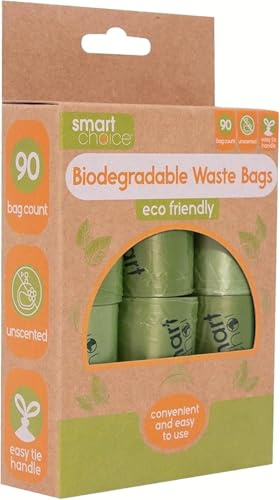 Smart Choice Biodegradable Tie Handle Poop Bags 90 Pack (1)