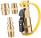 FONDOTIN -Adapter-Set 1 4 Zoll Passend für -Schlauch Sechskantanschluss 4-teilig Messing Rv-propanheizungsadapter