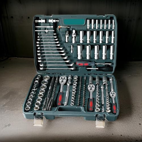 Steckschlüsselsatz Knarren- Ratschenkasten Werkzeugset 216 tlg. CF S-216