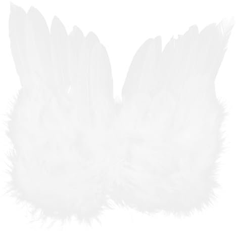 CIYODO Alas De Ángel Pequeñas Blancas para Muñecas Accesorios Alas Decorativas Props Elegantes para Fotografía y Vestuario De Muñecas Reborn