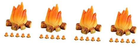 MUCKLILY Mini Adornos Decorativos para Hogueras Decoraciones De Resina Fogatas Falsas De Chimenea Falsas De Halloween Decoración De Chimenea Falsa 6 Piezas x 4
