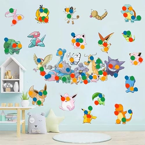 Thingehoy Wandtattoo Kinderzimmer Junge Mädchen, Wandaufkleber Kinderzimmer, Anime Wandtattoos Aufkleber Kinder Wandsticker, Wall Stickers Kids Bedroom, Wanddekoration