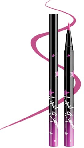 Rose Matte Liquid Eyeliner, Hochpigmentierter Eyeliner Wasserfest Wischfest | 24H Langanhaltender Schnelltrocknung kajalstift, Multipurpose Flüssiger Eye Liner Tattoo Makeup Stift für Frauen Halloween