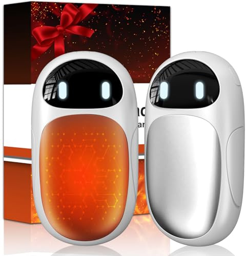 DDKJ Chauffe Main Rechargeable,2PCS Chaufferette Main Réutilisable USB 7000mAh 36 Heures de Chauffage,Magnétique 2 en 1 Chauffe-Main Electrique avec 3 Niveaux de Chaleur pour Gaming Extérieur Camping