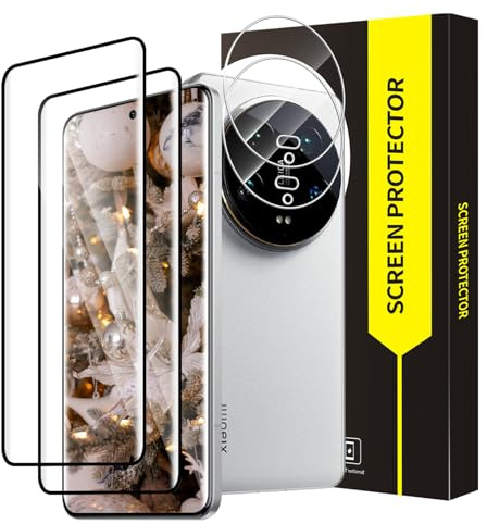 Bodyguard 2+2 Pack Verre Trempé pour Xiaomi 14 Ultra 5G, Caméra Arrière, 3D Couverture Totale, à l'épreuve des bulles, 9H Dureté protection écran, Ultra HD Claire Pixel 7 Pro vitre protection