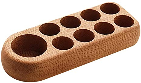 Wooden Essential Oil Display Stand Bottles Tray Organizer Nail Holder