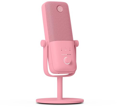 Elgato Wave:3 Pink - Professionelles USB-Kondensatormikrofon für Streaming, Podcasts, Gaming und Homeoffice, gratis Mixing-Software, Soundeffekt-Plugins, Anti-Verzerrung, Plug & Play, für Mac - PC