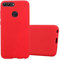 Cadorabo Hülle kompatibel mit Huawei P SMART 2018 / Enjoy 7S Schutzhülle TPU Silikon Case Frost Design Slim Kratzfest Weiche Gummi mit Rundumschutz Case Hülle für Huawei P SMART 2018 / Enjoy 7S in Rot