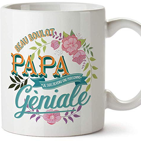 Mugffins Mug/Tasse Papa (Meilleur du Monde) - Bon Travail - Idées Cadeaux Drôles pour la Fête des Pères