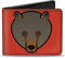 Buckle-Down Herren Bifold Wallet Bear Geldbörse, bär, 10.1 cm x 8.89 cm