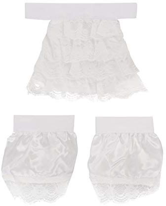 CoolChange Spitzen Manschetten und Jabot Kragen für Barock/Steampunk Verkleidung | Weiß