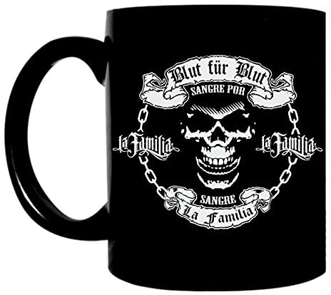 Spaß Kostet Keramik Tasse 300 ml La Familia Blut für Blut rapper tattoo biker hardcore crew