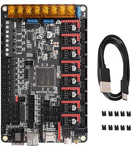 Bigtreetech Direct Octopus V1.1 - Placa Base silenciosa de 32 bits, 8 Controladores Paso a Paso, Compatible con Impresora 3D Klipper y Marlin