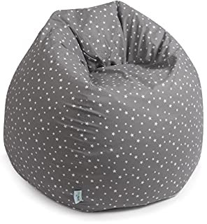 pic Bear Sitzsack; Großes Sitzkissen mit Sternenmotiv aus Baumwolle; 240 Liter; grau; Ideal für Kinder und Erwachsene