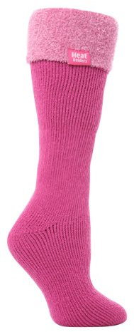 HEAT HOLDERS - Ladies Winter Thermal Boot Socks in 4 colours 4-8 UK 37-42 eur (4-8 UK, Mulberry Pink)
