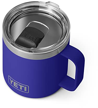 YETI Rambler Trinkbecher aus Edelstahl, vakuumisoliert, mit MagSlider-Deckel, 400 ml, Offshore-Blau
