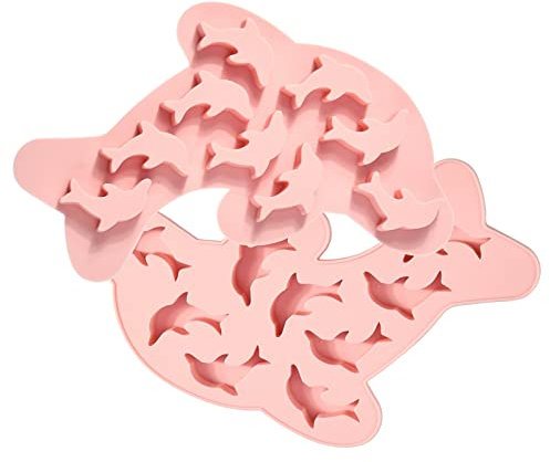 UR URLIFEHALL 2 Pcs 3D Dolphin Food Grade Silicone Moulds Cake Border Fondant Moulds for Baking Chocolate Candy Fondant Soap Cake Decoration