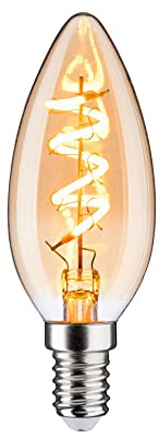 Paulmann 28751 LED Filament Candle Vintage 4 W Bulb Dimmable Gold 2500 K Gold Light E14