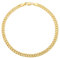 Tony Fein Panzerarmband 585er Gold 14 Karat Gelbgold Breite 3mm für Damen und Herren 20 cm