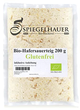 Bio glutenfreier Sauerteig Bio-Hafersauerteig 200g frisches Anstellgut zum Backen inklusive Anleitung (ohne Glas)