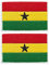 stidsds Aufnäher mit Ghana-Flagge, bestickt, Ghanaische Flaggen, Militär, taktischer Aufnäher für Kleidung, Hut, Rucksäcke, Stolz, Dekorationen, 2 Stück