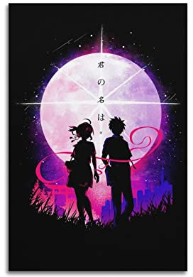 ADOORO Anime Your Name Poster Leinwand Geschenke Wandkunst Poster Druck Moderne Schlafzimmer Dekor 30 x 45 cm