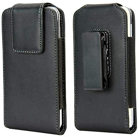 PU Leather Cell Phone Holster, Swivel Belt Clip Holder Pouch Case for iPhone 16, 15 14 Pro 13 Mini 12 Mini iPhone X XS Google Pixel 8 5 4 3 Samsung Galaxy S25 S24 S23 S10e S20 Note10 (Size M)