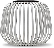 LUUK LIFESTYLE Dimmbare Solar LED Laterne, verstellbare Helligkeit, 72h Akku, Boho Windlicht mit Schatten Effekt, für drinnen und draußen, in Weiß