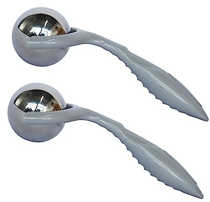 Gamino Kältemassageroller, Kältetherapie, Eismassage-Roller-Ball mit Griff, tragbarer Fitness-Eisrollerball, Kryo-Stick, Kältetherapie zur Linderung von Muskelschmerzen (2 Stück)