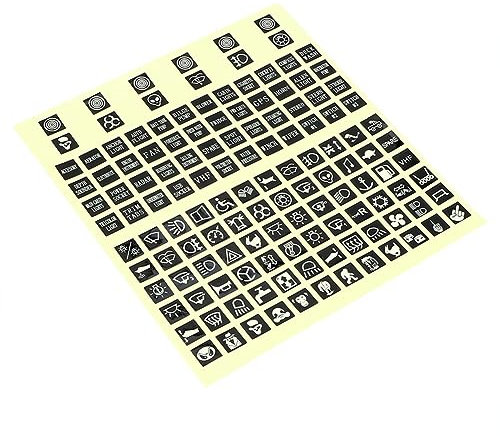 ihreesy Auto-Knopf-Leuchtaufkleber, Multifunktions-Tastenaufkleber Auto Schalter Relais Dekoration Wippschalter Label Circuit Panel Decals Aufkleber Label Wippschalter Schaltertafel Aufkleber