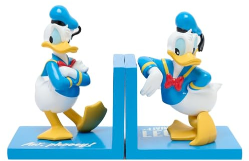 Disney Donald Duck Buchstützen | Haushaltswaren und Dekoration für Fans, Schlafzimmer, Wohnzimmer und Büro. Bücherregal-Dekoration für Bücher