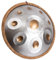 LOMUTY Handpan Anfänger, Stahltrommel 9 Töne 18 Zoll, Hand Pan in G-Dur, Hand Drum mit Drumtasche und Handpan-Halter, Steel Drum als Geschenk für Sound Healing, Meditation, Silber