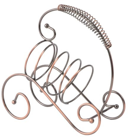 FUNOMOCYA 1pièce Étagère à Vin Fer Forgé Portable avec Poignée Support De Bouteilles Élégant pour Cuisine Et Rangement De Vin