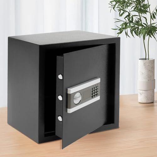 DSYOGX Schlüsseltresor mit Schlüssel 45L Tresorschrank Haushalt Tresor Feuerfest Möbeltresor Safe Tresor zur Aufbewahrung von Eigentumsurkunden, Rechnungen, Bargeld Usw