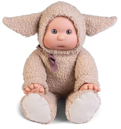 Antonio Juan Puppen | Mein erstes Plüschtier, 36 cm, Stoffkörper und Vinyldetails | inkl. Schaf-Kostüm | Sicheres Spielzeug für + 18 Monate | Ref. 83215 | Kollektion Süße Umarmungen 2024
