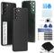 RongZy Ersatz für Samsung Galaxy S21 Plus 5G S21+ 5G Backcover Akkudeckel Batterietür Gehäuse Rückseite mit Tool Kit(Schwarz)