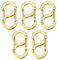 Double Opening Shortener Clasp, 5pcs Chain Closures Bracelet Connectors Clip Jewelry Making Charm S Lock for Bracelet Necklace Connector Gold