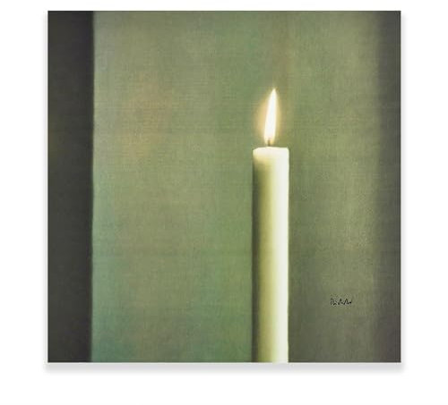 Candle by Gerhard Richter Gerhard Richter Wandkunst, ungerahmt, berühmte Ölgemälde, moderne Kunst, Leinwand, Wanddekoration für Schlafzimmer, Büro, Wanddekoration, Gemälde (30 x 30 cm)