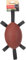 Flamingo Towo Rugbyball für Hunde – Dunkelbraun – 21 × 13 × 13 cm – Schwimmfähig mit Griffen – Robustes Outdoor-Spielzeug für Wasser- und Apportierspiele