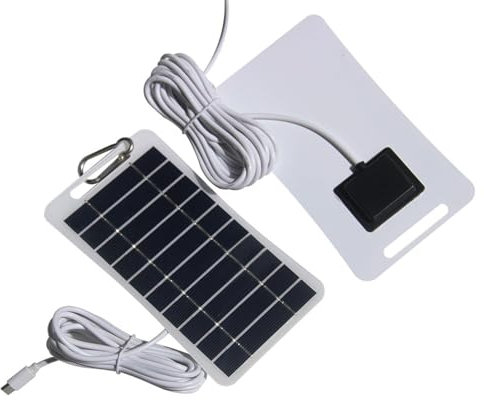 2w 5v Portable Solar Panel | Ring Doorbell Solar Charger,Electrical Appliances Solar Charger,Adjustable Doorbell Solar Charging Panel for Mobile Phone Street Lights