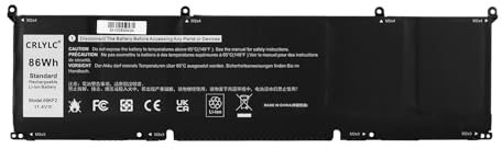 CRLYLC 86Wh 69KF2 Batterie pour Dell XPS 15 9500 9510 9520 9530 Precision 5550 5560 5570 Alien Ware M15 M17 R3 R4 Dell G7 7500 G15 5515 5520 5525 Inspiron 16 Plus 7610 7620 70N2F 8FCTC DVG8M Battery