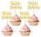 36 Stück Gold Glitzer Tortendeko Happy Birthday Cupcake Topper Geburtstag Torten Deko Muffin Deko Happy Birthday Cake Topper für Party Cupcake Kuchen