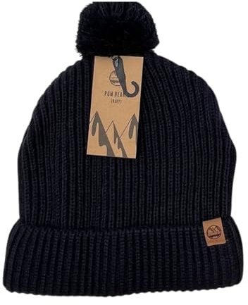 Six Peaks Unisex Pom Beanie, Soft Acrylic Winter Hat with Pom for Men and Women, Warm, Stretchable Design for Outdoor Activities, Navy, One Size