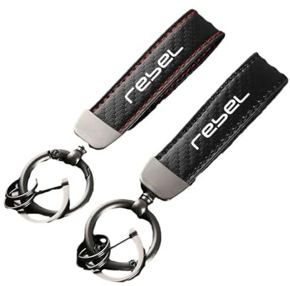 ZKSXSM Kohlefaser Motorrad Schlüsselanhänger Halter Schlüsselanhänger Schlüsselanhänger für Rebel CMX 300 500 CMX300 CMX500 2017-2021 Zubehör, Schwarz