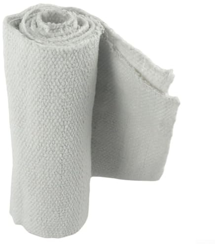 ZWEquipint Feuerfeste Decke aus Keramikfaserstoff, 2 mm dick, hitzebeständig, 1260 Grad, Hochtemperaturisolierung für Öfen, Türen, Brandschutz, 1 m breit, weiß (1 x 1 m)